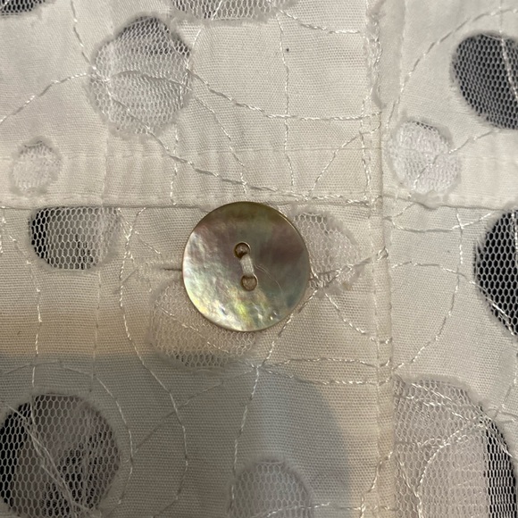 Ruby Rd. White button down blouse Size PM - Picture 6 of 10